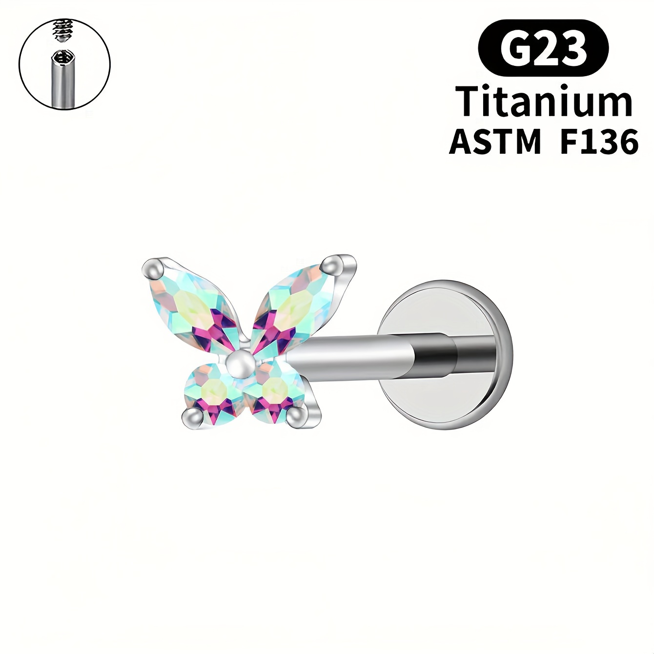 Women's Exquisite Titanium Alloy Butterfly-Shaped Cartilage Earring
